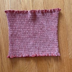 Velvet dusty rose tube top